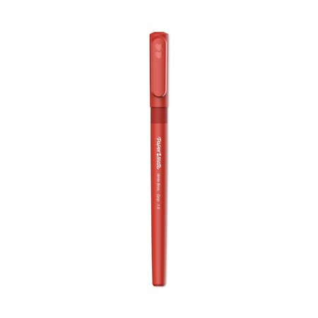 PAPER MATE Write Bros. Grip Ballpoint Pen, Stick, Medium 1 mm, Red Ink, Red Barrel, PK12 PK 2124505